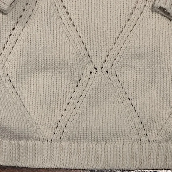 Weekend MaxMara Beige Diamond Pattern Sweater, Size Large (239) - Picture 5 of 6